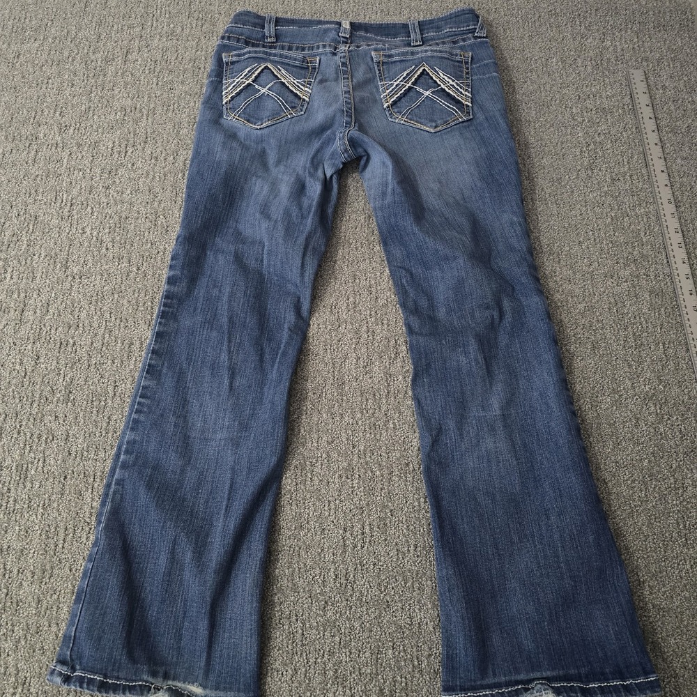 Ariat REAL Womens 32L Mid Rise Whipstitch Bootcut Jeans Ocean Western - Picture 7 of 8